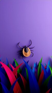 Tick Bite and Lyme Disease Awareness Concept &ndash; Human Foot in Grass, Medical 3D Illustration Collection
