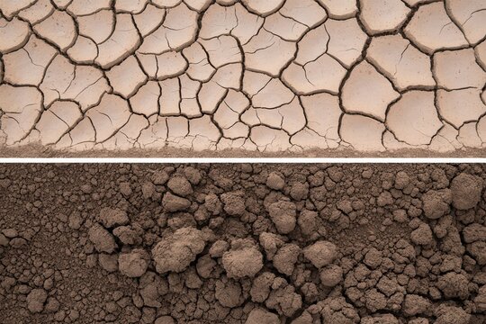 Dry cracked earth landscape with parched soil and terrain