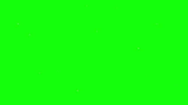 realistic white snowflake animation on green screen loop