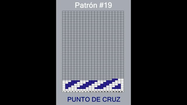 Dise&ntilde;os de puntadas en punto de cruz tejidas a dos colores