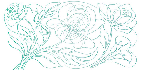 Abstract blue floral background pattern with vintage seamless flowers and elegant ornament vector illustration © MDSyedAhmed