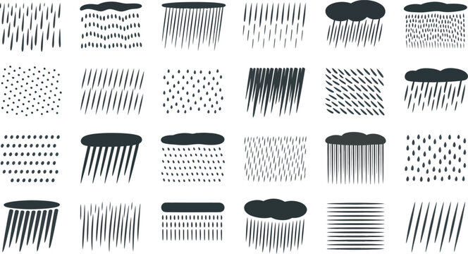 Black and white hair comb icons, 20 monochrome haircare symbols, vector illustrations, hair styling tools