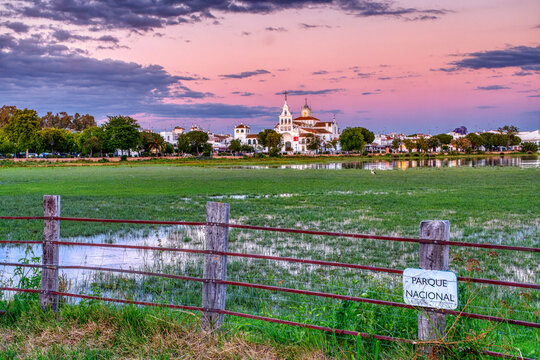 Hermitage of El Roc&iacute;o in Huelva, Spain. Pilgrimage center for the Andalusian brotherhoods.