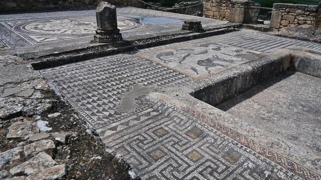 Ancient roman ruins and mosaics in Volubilis, Morocco