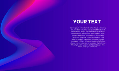 Abstract geometric fluid wave vector background with vibrant blue and purple neon gradient. © VantaCraftX