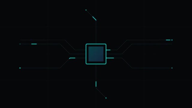 high tech circuit board animated pathway background