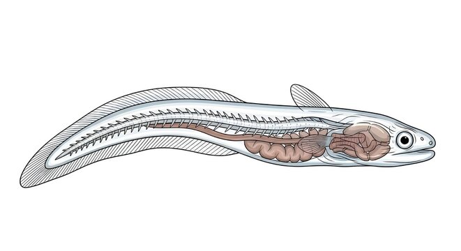 Hand-drawn trout fish illustration isolated on transparent background line art sketch