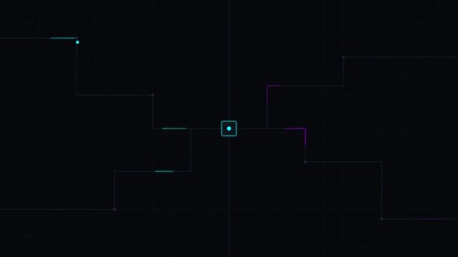 Digital Logic Flow Loop Background Modern AI
