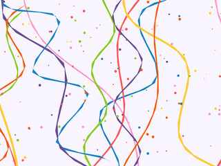 Fototapeta premium Rainbow Streamers Birthday Celebration Design