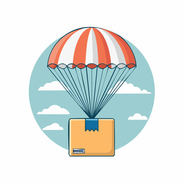 Package delivery by parachute