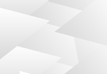 Obraz premium Abstract white and gray geometric background with soft light facets for modern design