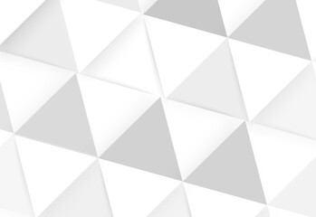 Fototapeta premium Abstract geometric polygon pattern with white and gray triangles for modern background