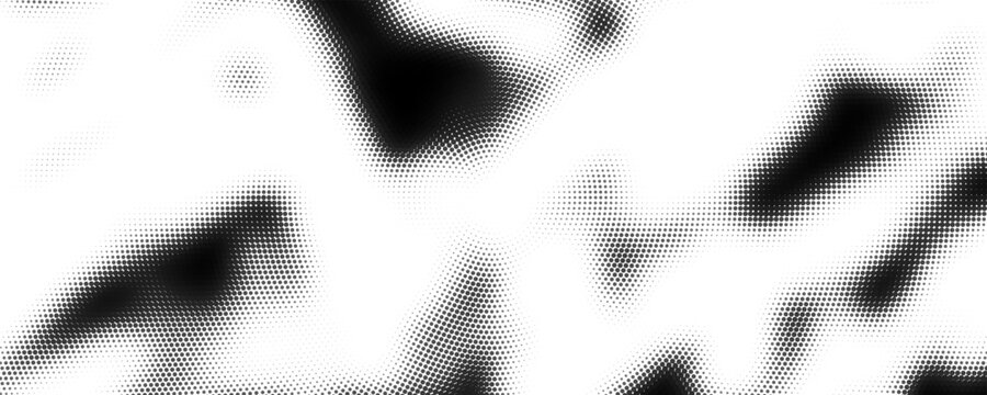 Halftone pattern with radial gradient from white center to black edge in circular arrangement