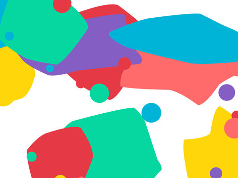 Vivid Color Spots Modern Abstract Art Background