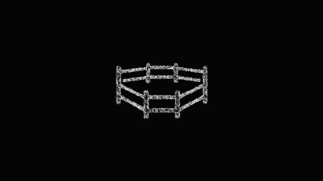 Sketch paddock icon animation - smooth progressive reveal