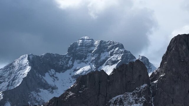 Time lapse footage of Pizzo del Becco and the Valle Brembana in Northern Italy, featuring dramatic moving clouds and cinematic alpine landscapes in the Orobie Alps.