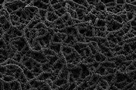 Macro Laboratory Photograph of a Structured Solid State Battery Anode Surface with Velvet Carbon Nanotube Textures.