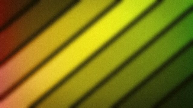 Abstract grainy 4K background with vibrant green yellow and orange diagonal gradient lines