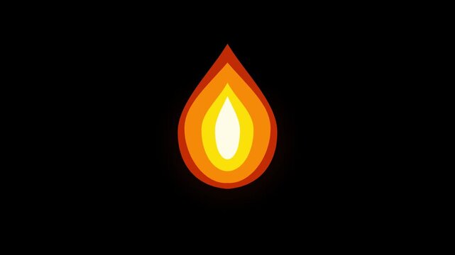 trending fire hot topic emoji flickering on black