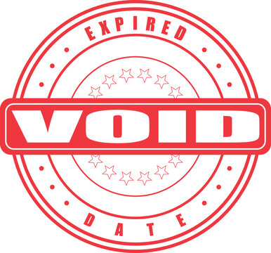 Clear void expired date rubber stamp for marking documents past their validity or usefulness period