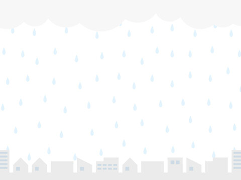 雨の町並み背景