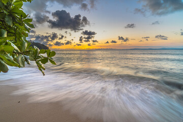 Tropical Beach at Sunset with Waves, Puntarenas, Costa Rica © creativenature.nl