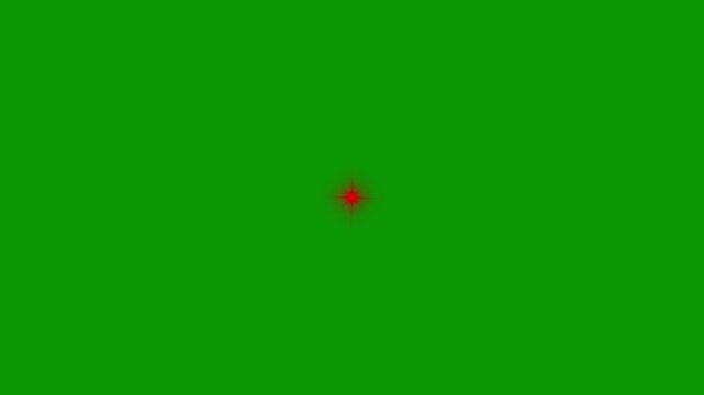 Elegant star flare flashing on green screen background abstract magic sparkle twinkle lighting effect template for video overlays transitions product promo background element loop. 4k