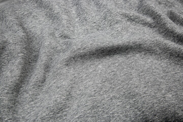 Wrinkled grey melange cotton fabric © solidmaks