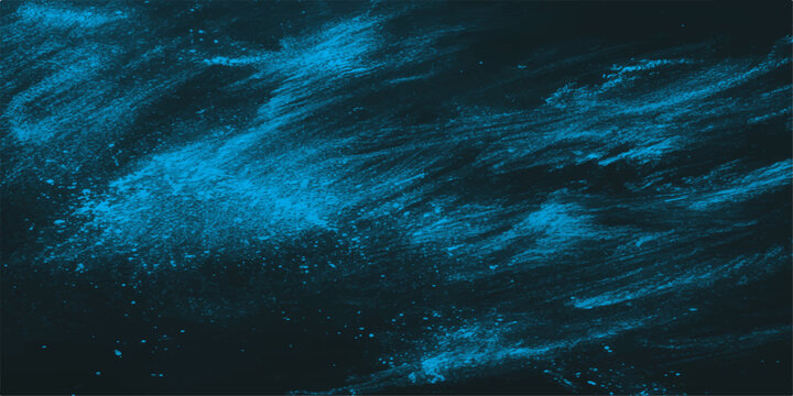 Abstract swirling blue particles on a dark background, evoking a sense of cosmic dust or underwater bioluminescence.