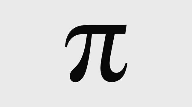 Simple black pi symbol representing the mathematical constant for circle circumference calculation displayed as a clean scalable vector graphic illustration