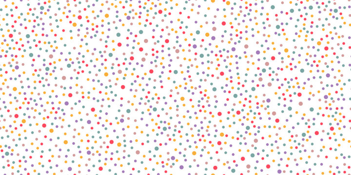 Colorful polka dot seamless pattern vector background abstract confetti texture for party wallpaper