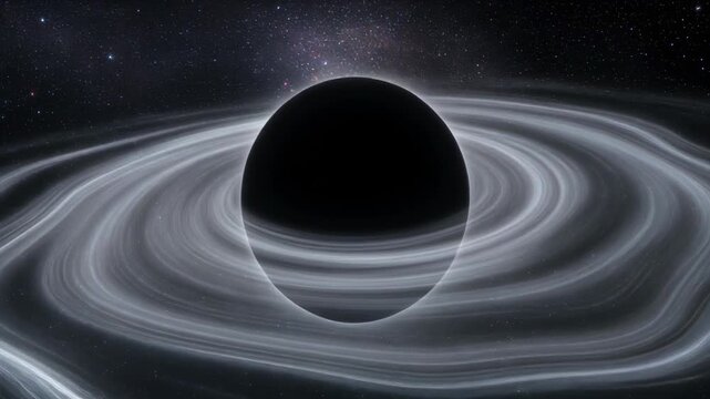 Black hole with swirling accretion disk in outer space