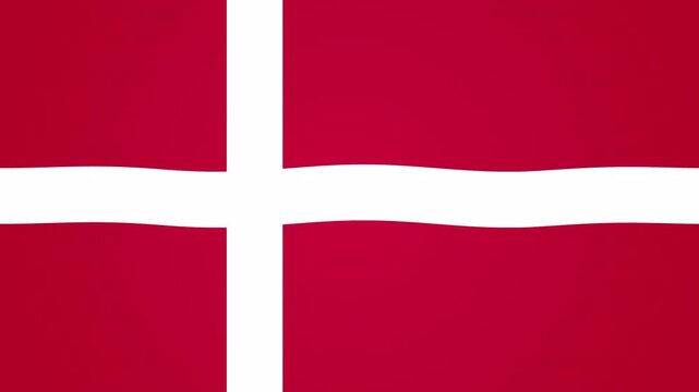 Denmark National Flag Motion Graphic with Smooth Wave Animation