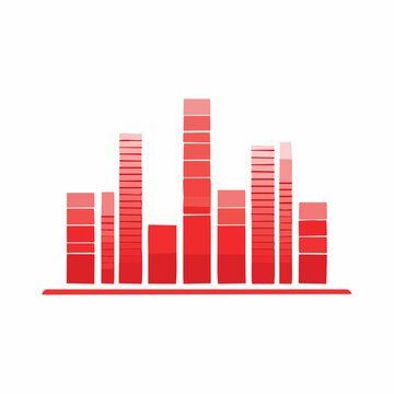 Red Audio Equalizer Bars