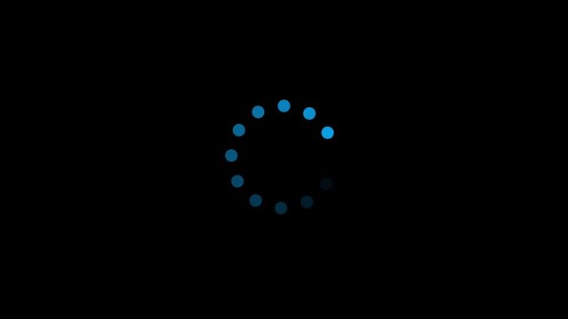 Loading - circle Modern loading animation. Circular loading indicator , loading and buffering icon animation-looped . 4k video.