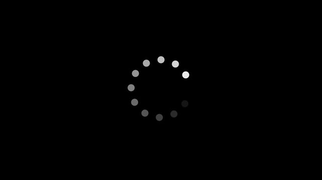 Loading - circle Modern loading animation. Circular loading indicator , loading and buffering icon animation-looped . 4k video.