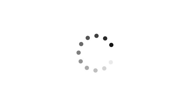 Loading - circle Modern loading animation. Circular loading indicator , loading and buffering icon animation-looped . 4k video.