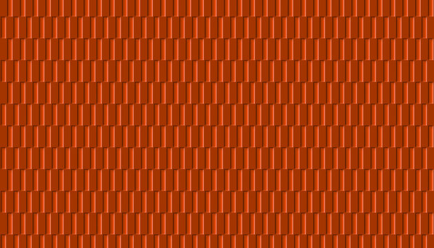 Orange square brick grid embossed surface textured wall decoration background