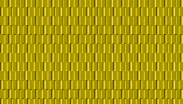 Yellow square brick grid embossed surface textured wall decoration background