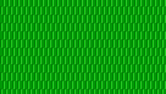 Green square brick grid embossed surface textured wall decoration background