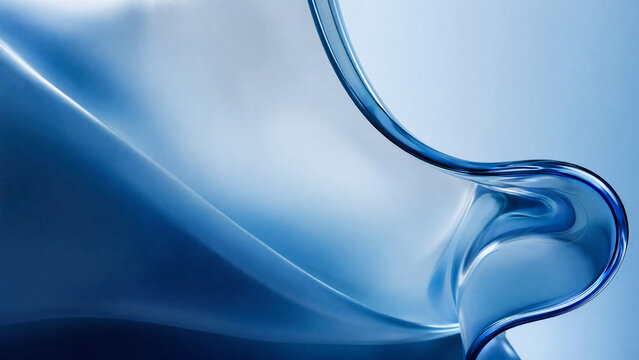 Abstract Blue Glass Shapes