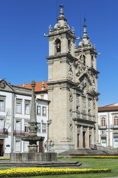 Santa Cruz or Holy Cross Church, Carlos Amarante square, Braga, Minho, Portugal