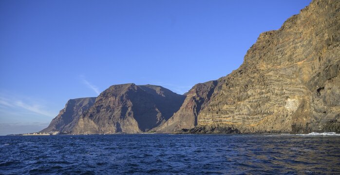 Wild cliffs, Valle Gran Rey, La Gomera, Spain