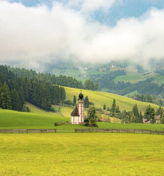 Church of St. John in Ranui, San Giovanni, St. John's Chapel, Villn&ouml;&szlig;tal, St. Magdalena, Bolzano, South Tyrol, Italy