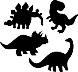 Dinosaur Silhouettes Seamless Pattern for Fitness Apparel and Sublimation Design © Fernandes