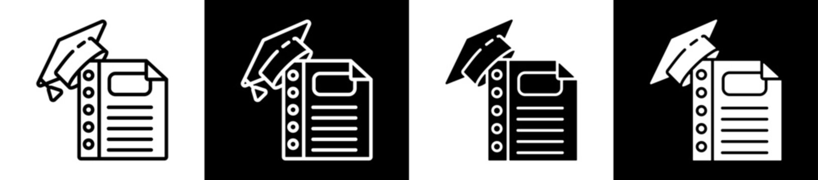 Program Icon Black And White Vector Illustration.