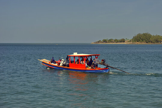 Motorcycle ferry to Koh Ko Khao en route from the mainland, Phan