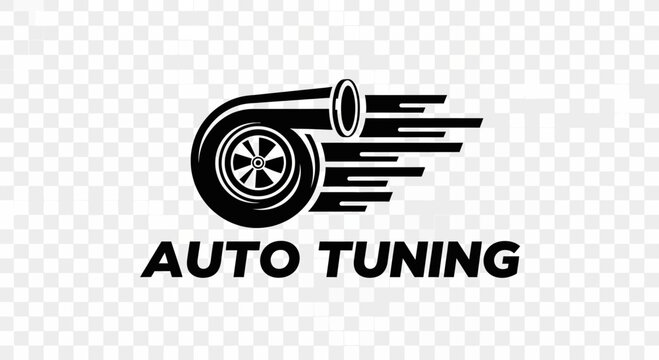 Turbocharger Auto Tuning Vector Logo - Speed and Performance