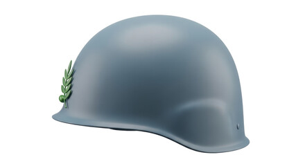 Fototapeta premium Military helmet with olive branch emblem