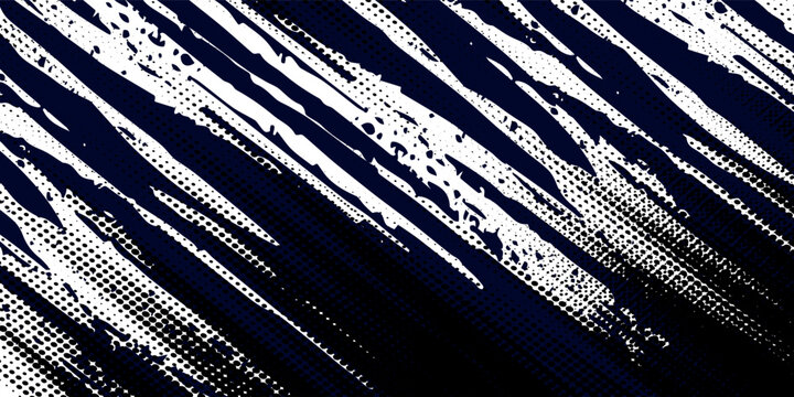 White halftone dots blue color pattern gradient grunge texture background. Sport dot pop art comic style vector illustration, eps10.